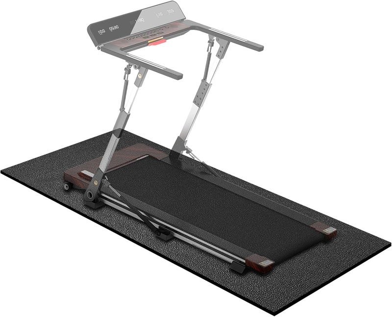 WERCHO Treadmill Mat 78"x36", Walking Pad Mat for Carpet Hardwood Floors 6mm Heavy-Duty Exercise Equipment Mat for Treadmil Pad, Rowing Machine, Spin Bike, Elliptical Trainer, Home, Gym - Image 1